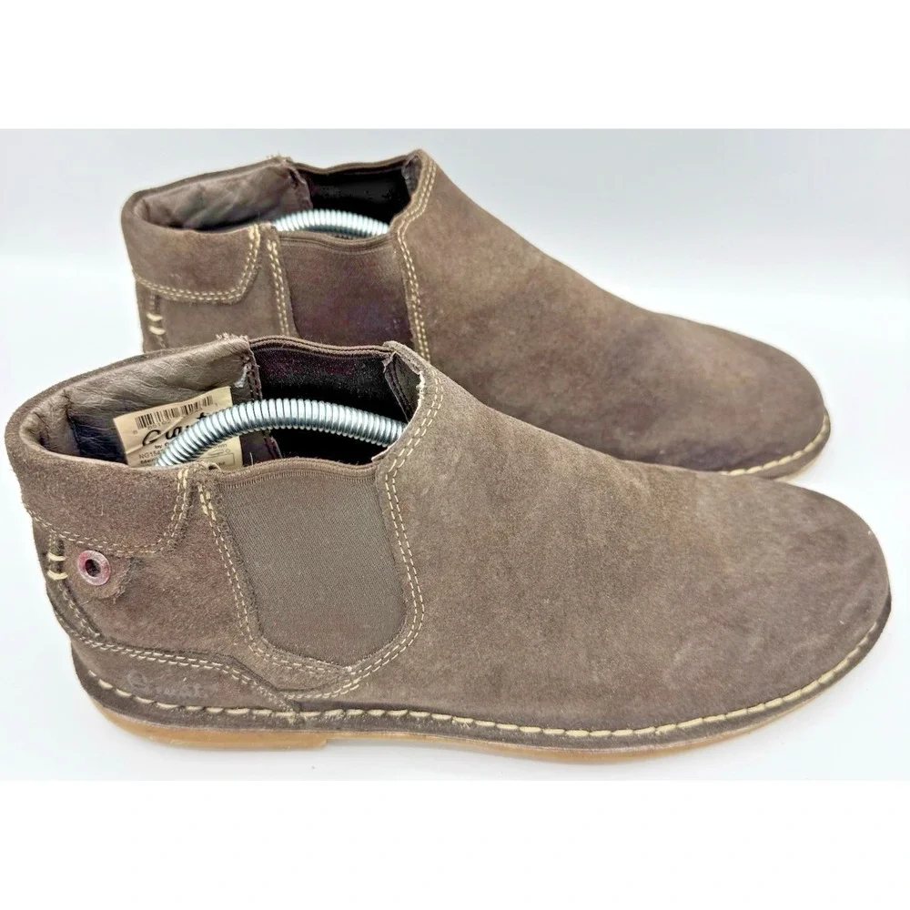 Georgia Boot Giant Chelsea Boots Mens 9.5 Brown Suede Slip On Casual Work
